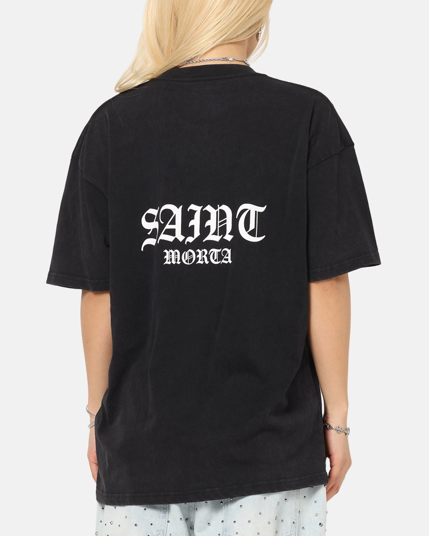 Saint Morta Kingdomcome T-Shirt Vintage Black Recycled Material Quick Comfort
