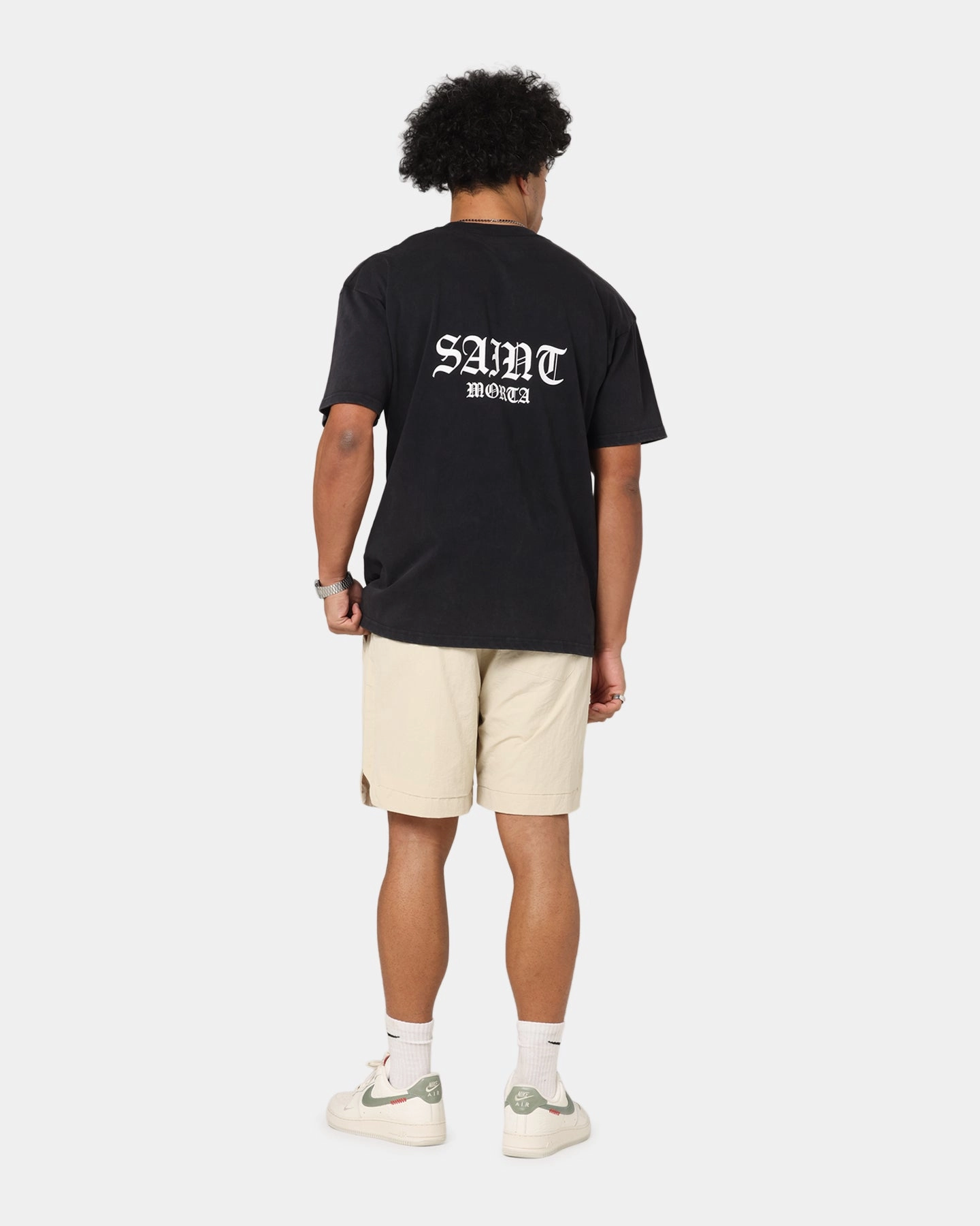 UV Protective Coating Fashion-Ready Saint Morta Kingdomcome T-Shirt Vintage Black