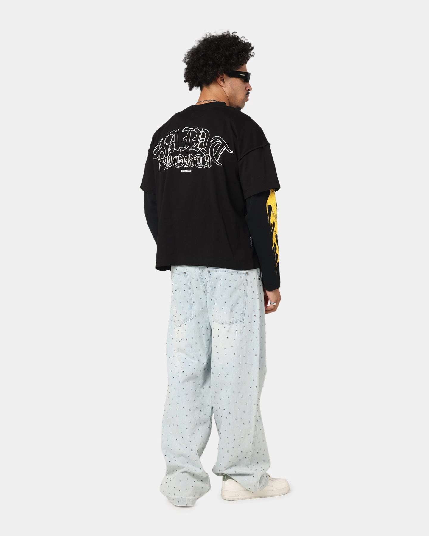 weekday wear Value for Money Saint Morta La Flame Long Sleeve T-Shirt Black