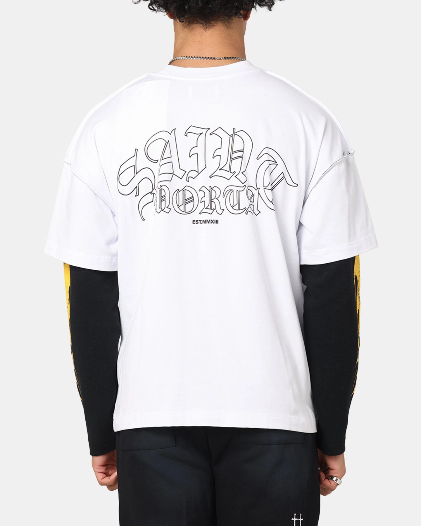 Outdoor Leisure Trendy Basics Saint Morta La Flame Long Sleeve T-Shirt White/Black