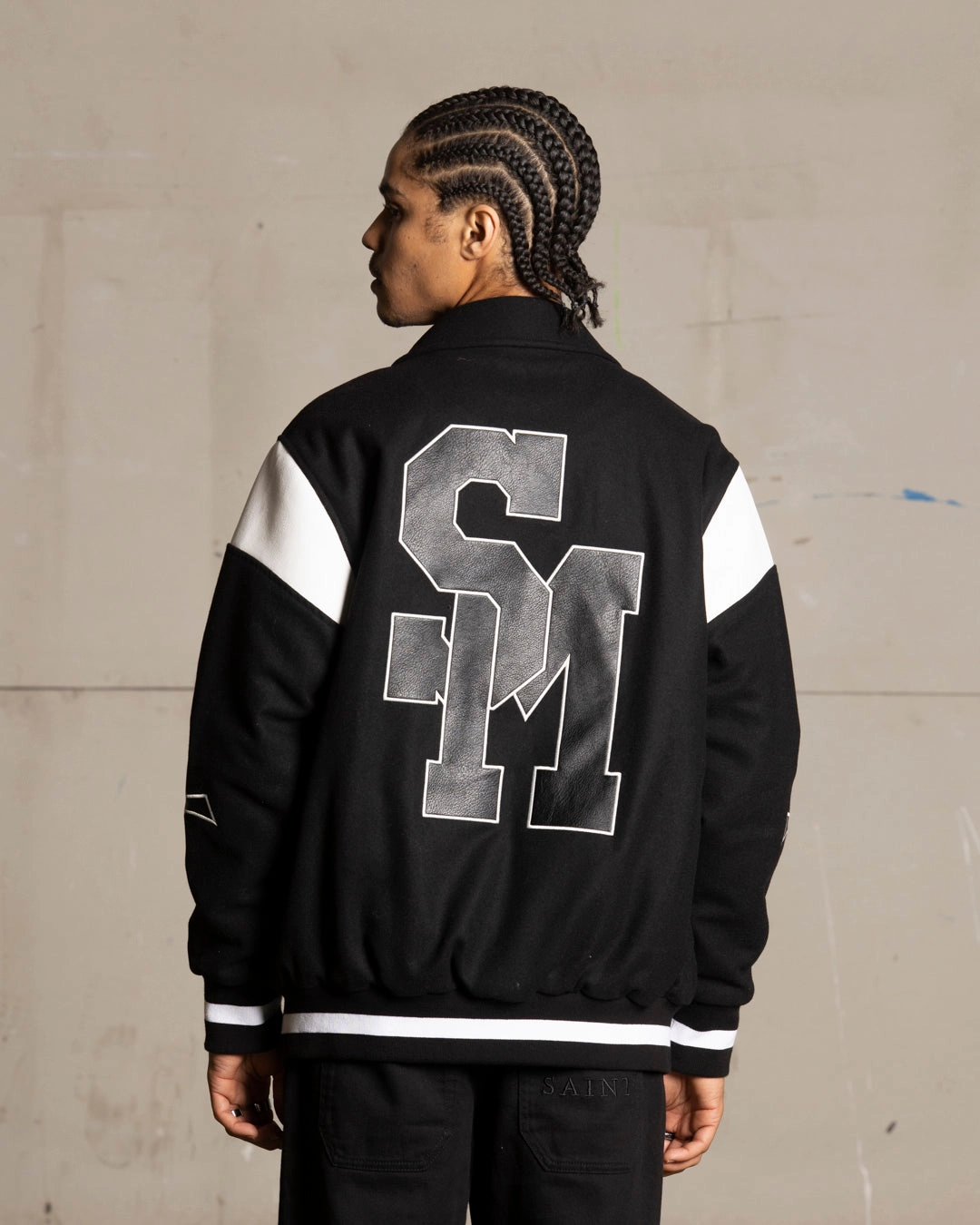 Saint Morta La Rambla Varsity Jacket Black/White autumn season