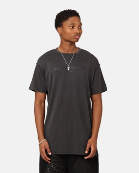 V-Neck Comfy Design Saint Morta Lafayette T-Shirt Vintage Black