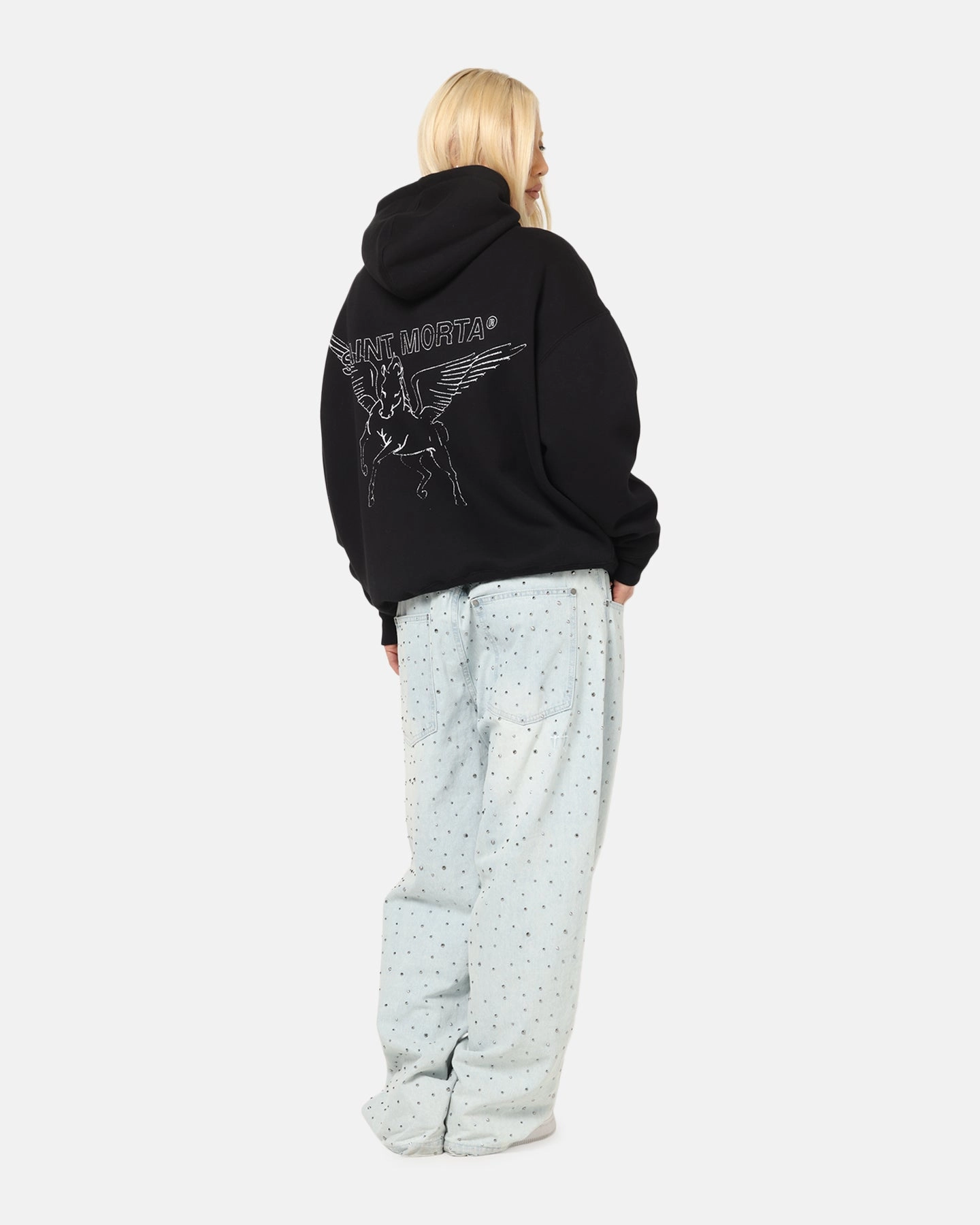 Outdoor Layer Acknowledge Saint Morta Liberty Boxy Hoodie Black