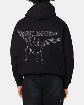 Breathable Lining Saint Morta Liberty Boxy Hoodie Black