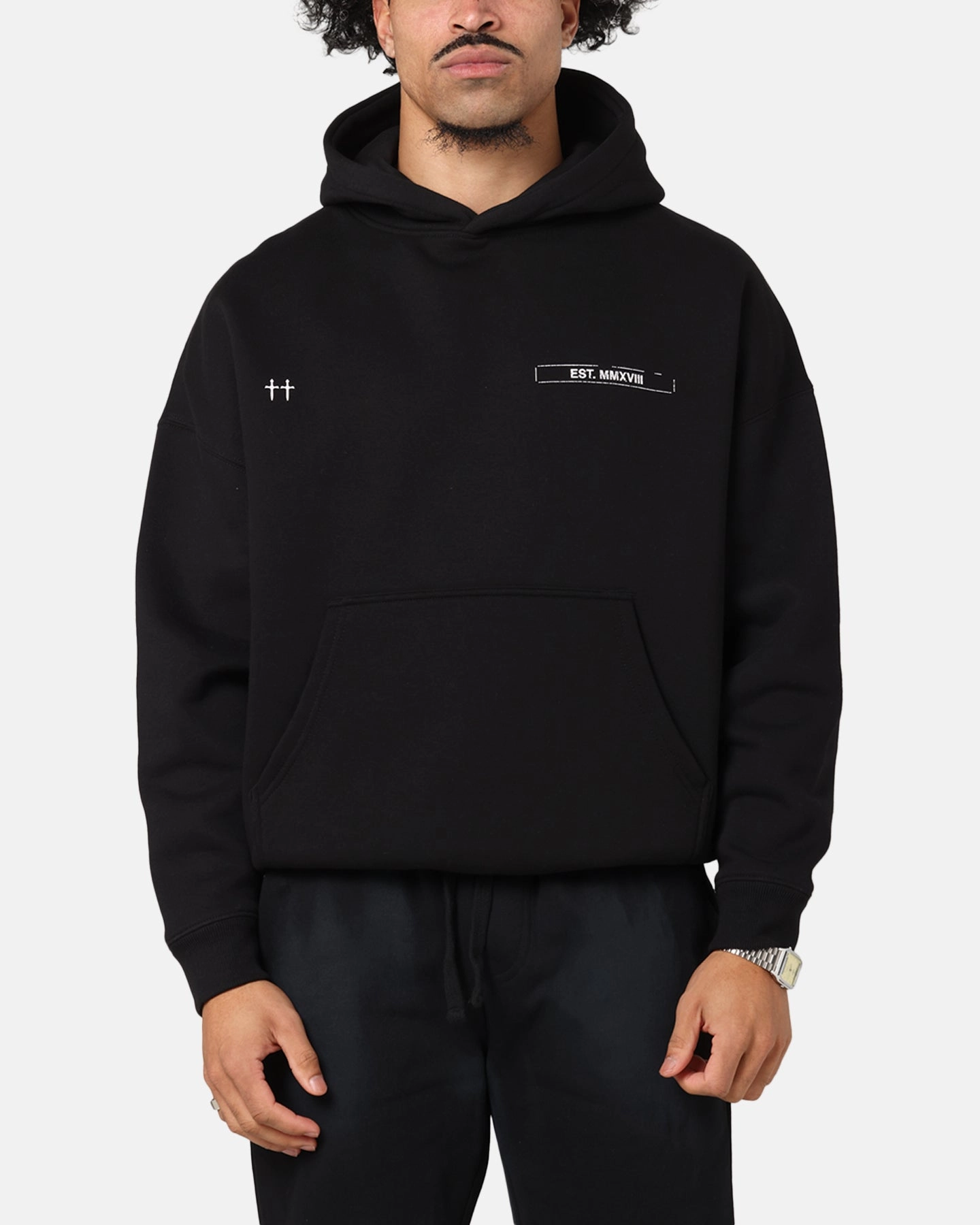 Training - worthy Minimalist Trimmings Saint Morta Liberty Boxy Hoodie Black