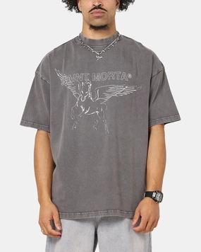 Saint Morta Liberty Mock Neck T-Shirt Washed Charcoal Holiday Outfit