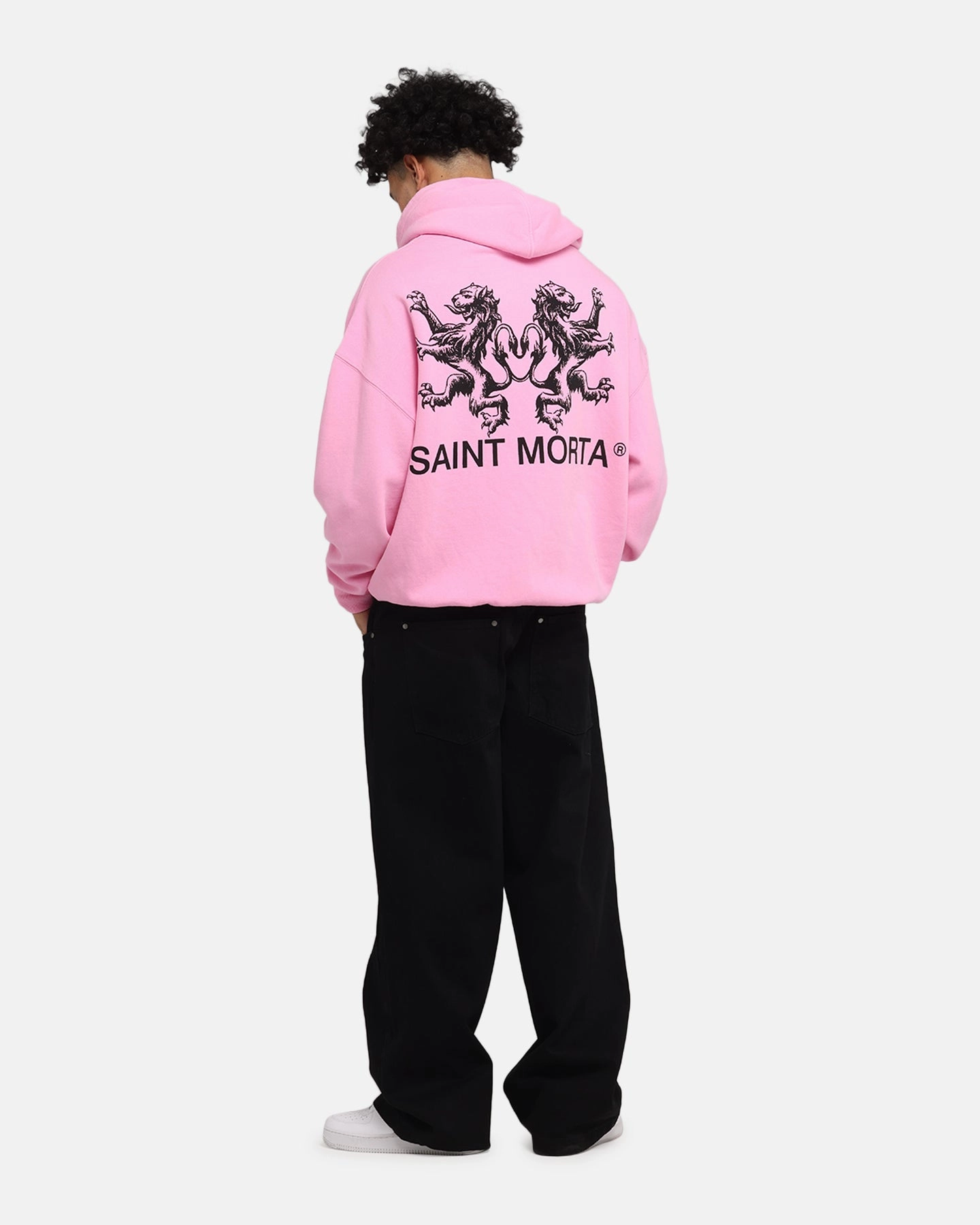 Saint Morta Lover Club Boxy Hoodie Pink UV Protective Layer