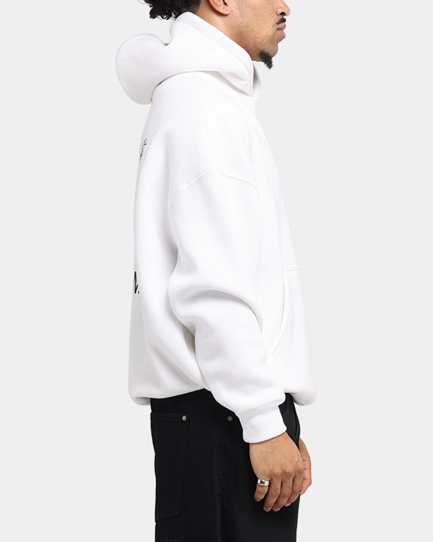 Saint Morta Lover Club Boxy Hoodie White above ground Enhanced Motion Range