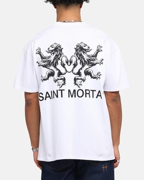 Flexible Ribbed Cuffs Saint Morta Lover Club Boxy T-Shirt White