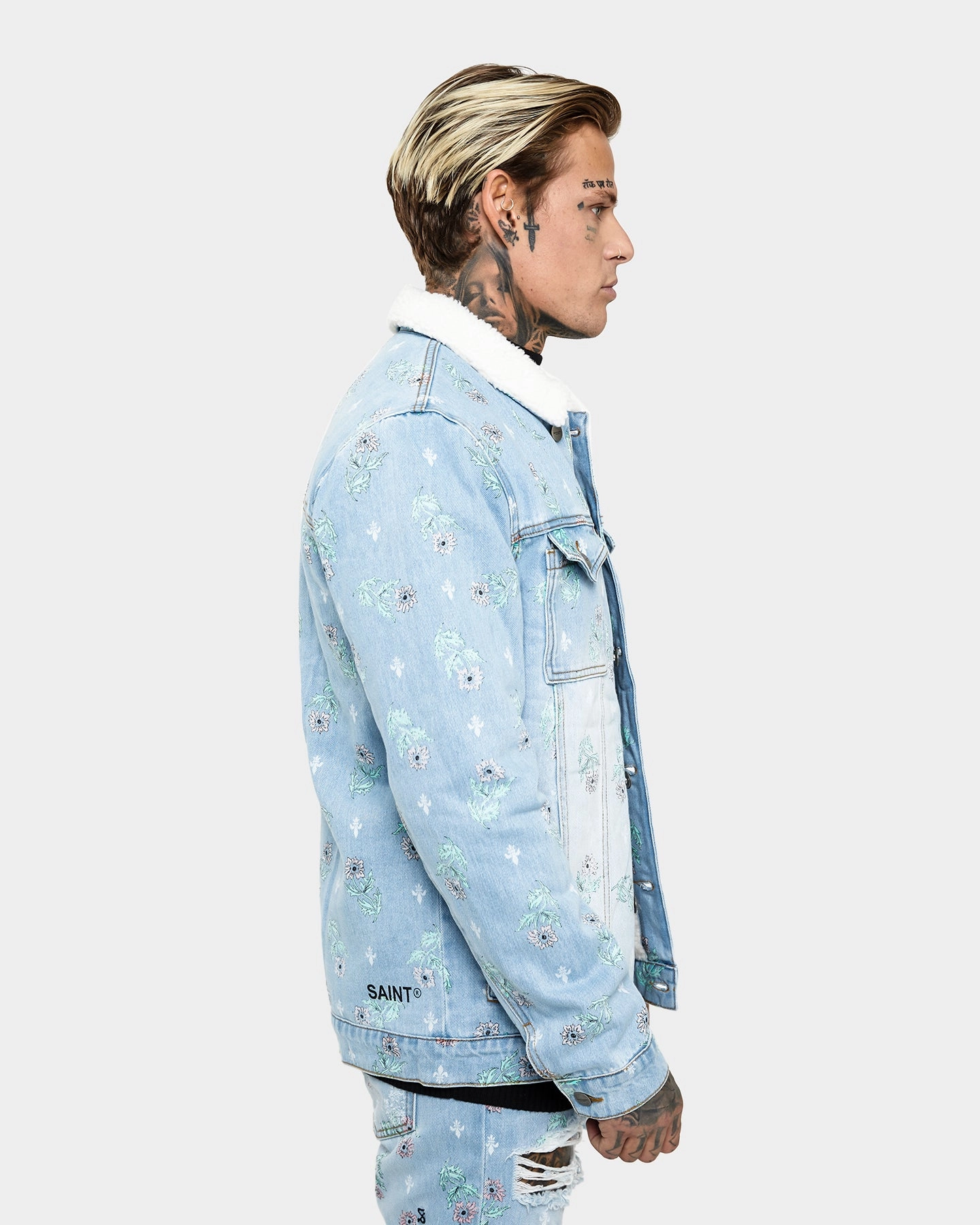 writers Saint Morta Lover Denim Jacket Superwash Blue