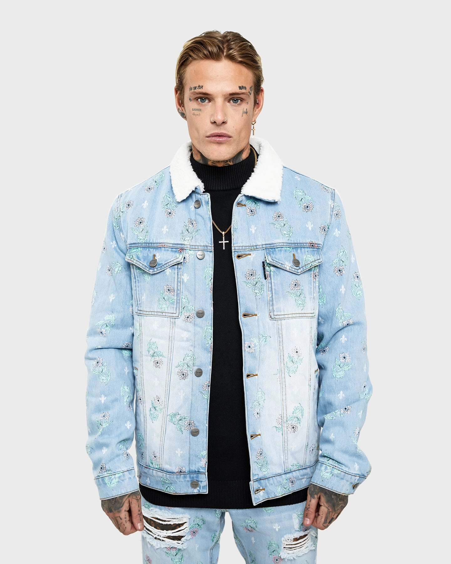 Winter Layers music concert Saint Morta Lover Denim Jacket Superwash Blue