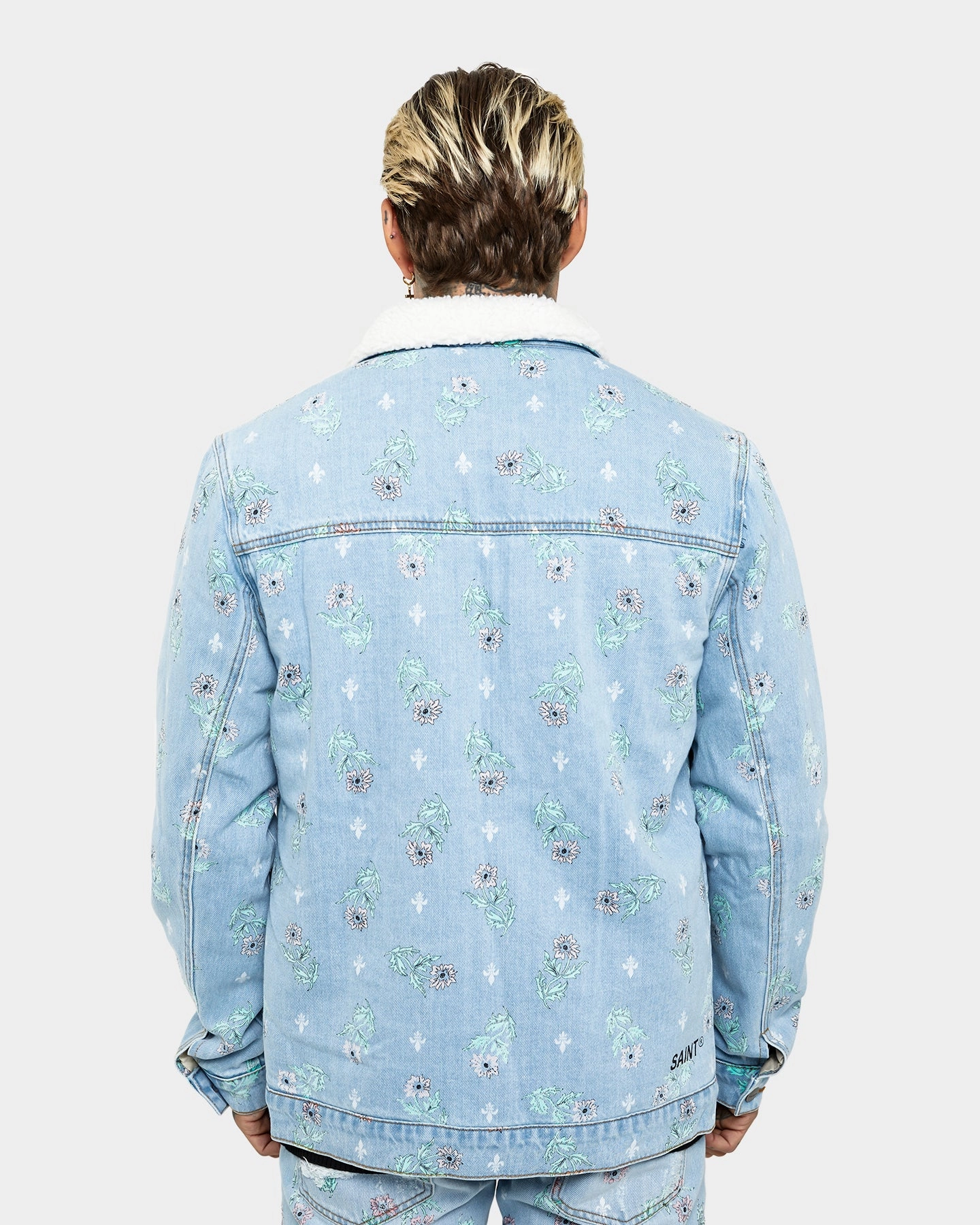 Saint Morta Lover Denim Jacket Superwash Blue suitable for cultural festivals Purse