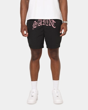 Camouflage Style Anti Slip Grip Technology Saint Morta Lucius Shorts Black/Pink