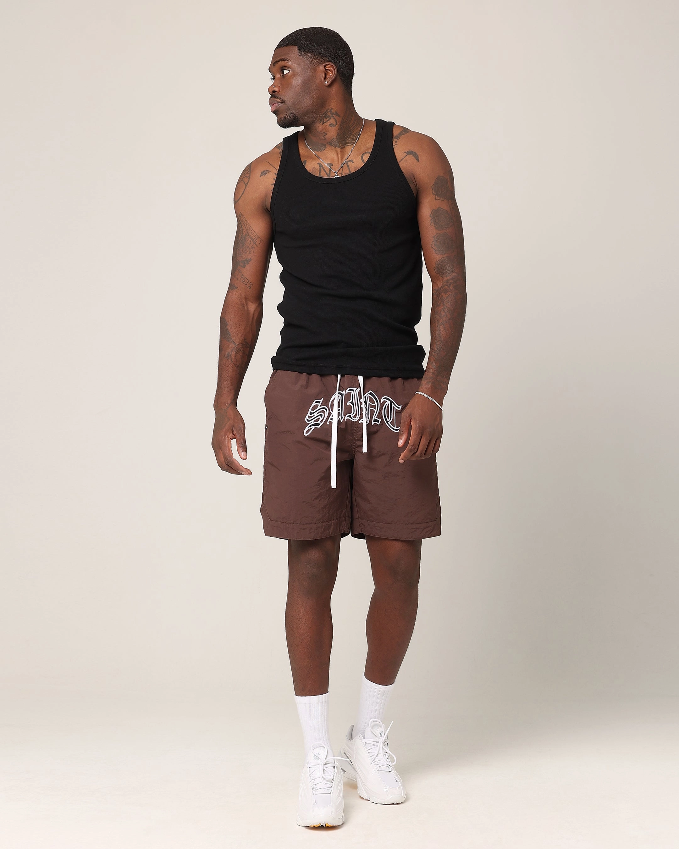 Saint Morta Lucius Shorts Chocolate Office Wear sports accessory