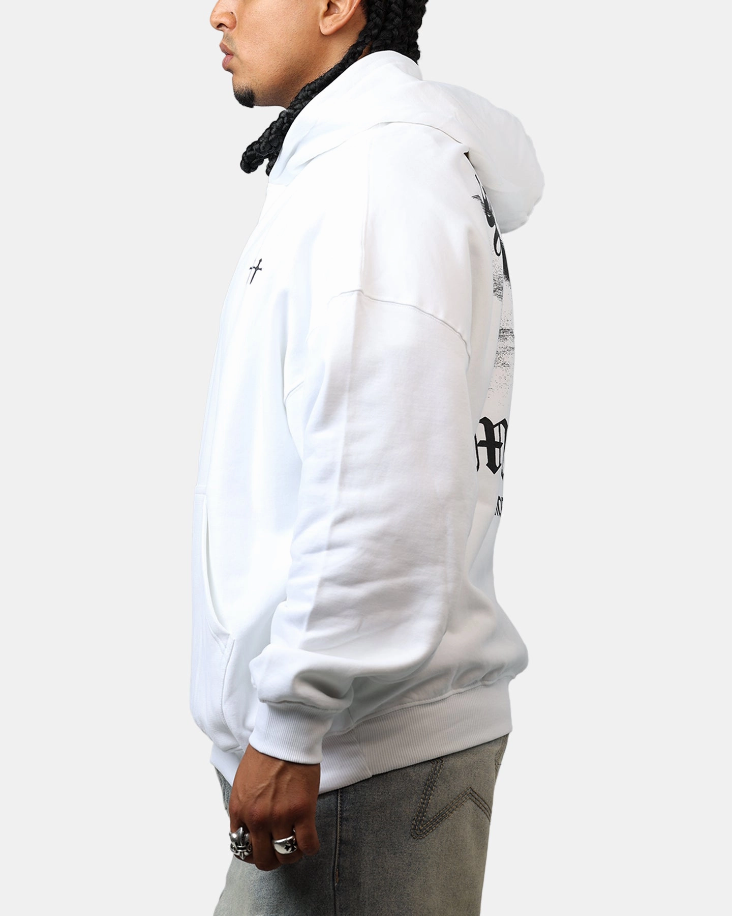 Stay Dry High Performance Saint Morta Maiden Boxy Hoodie White
