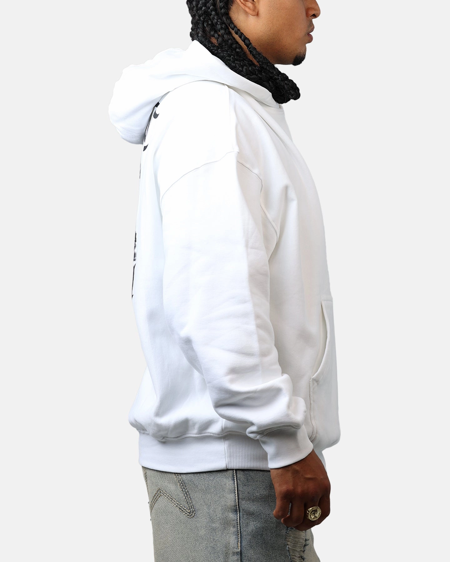 Saint Morta Maiden Boxy Hoodie White Ultra Fine Microfiber Blend Breathable fabric