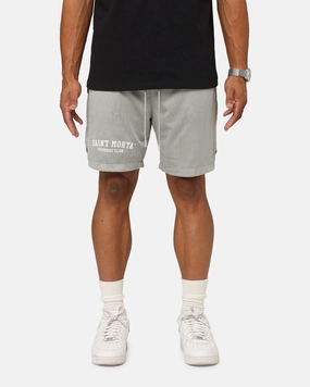 Saint Morta Members Club Mesh Shorts Light Grey Water Repellent Coating Colorfast Treatment