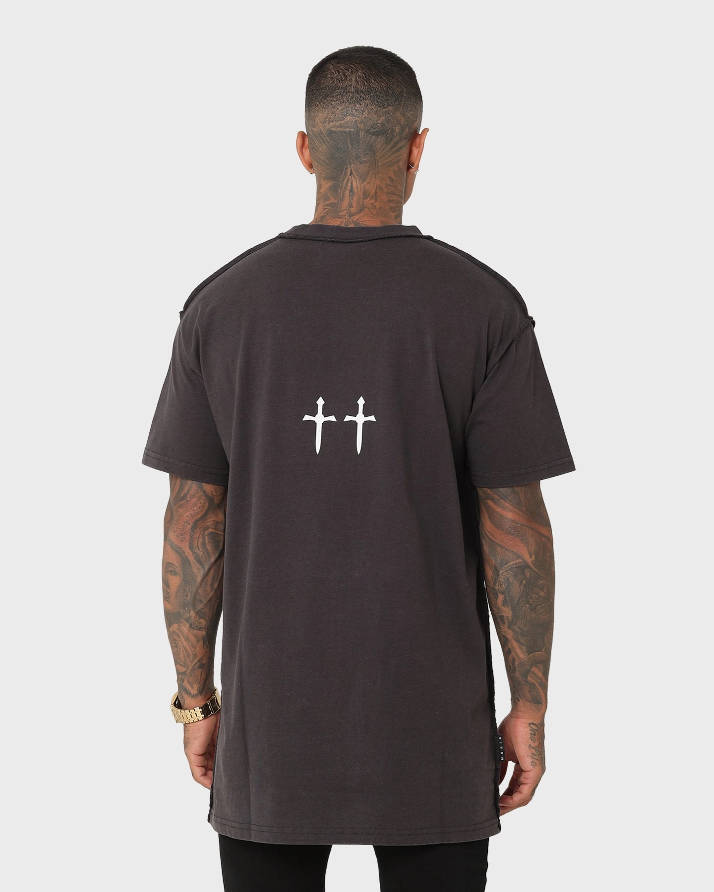 shopping Versatile Style Trend Saint Morta Meteor Lafayette T-Shirt Vintage Black