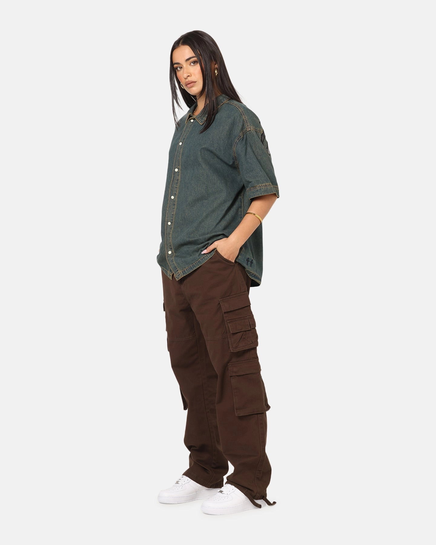 AbrasionResistant Saint Morta Modern Utility Cargo Pants Washed Brown