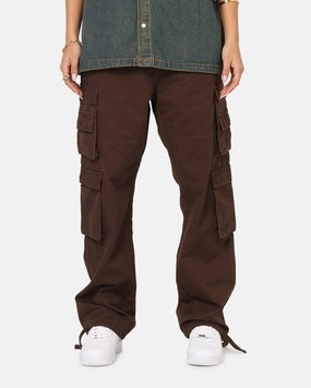Wide-leg cut Saint Morta Modern Utility Cargo Pants Washed Brown