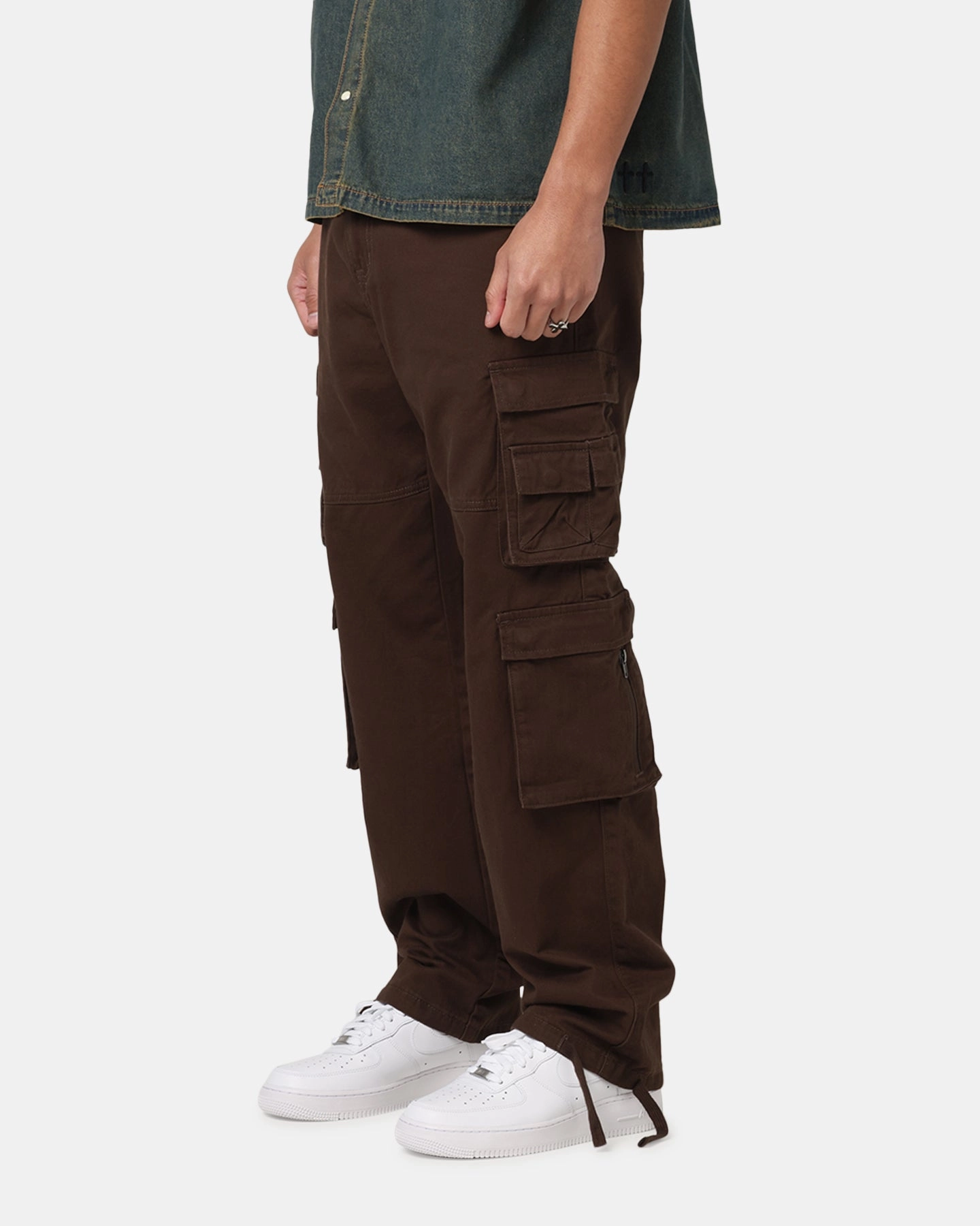 NonRestrictiveFit Cozy Comfort Saint Morta Modern Utility Cargo Pants Washed Brown