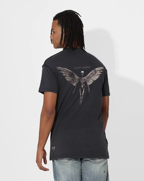 Saint Morta Momento Mori Lafayette T-Shirt Vintage Black Minimalistic Wear