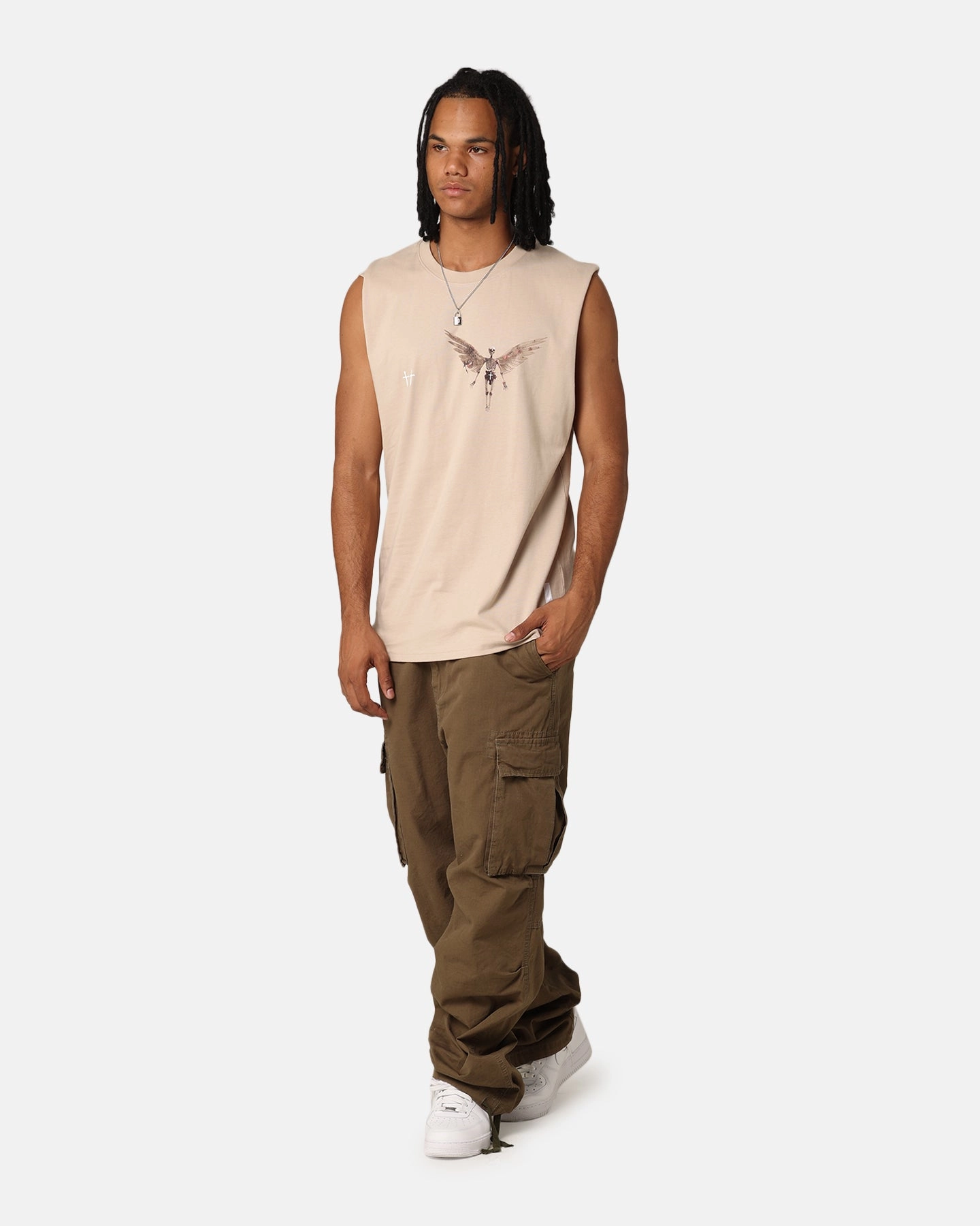 Saint Morta Momento Mori Oversized Muscle T-Shirt Stone Streetwear Style Halloween