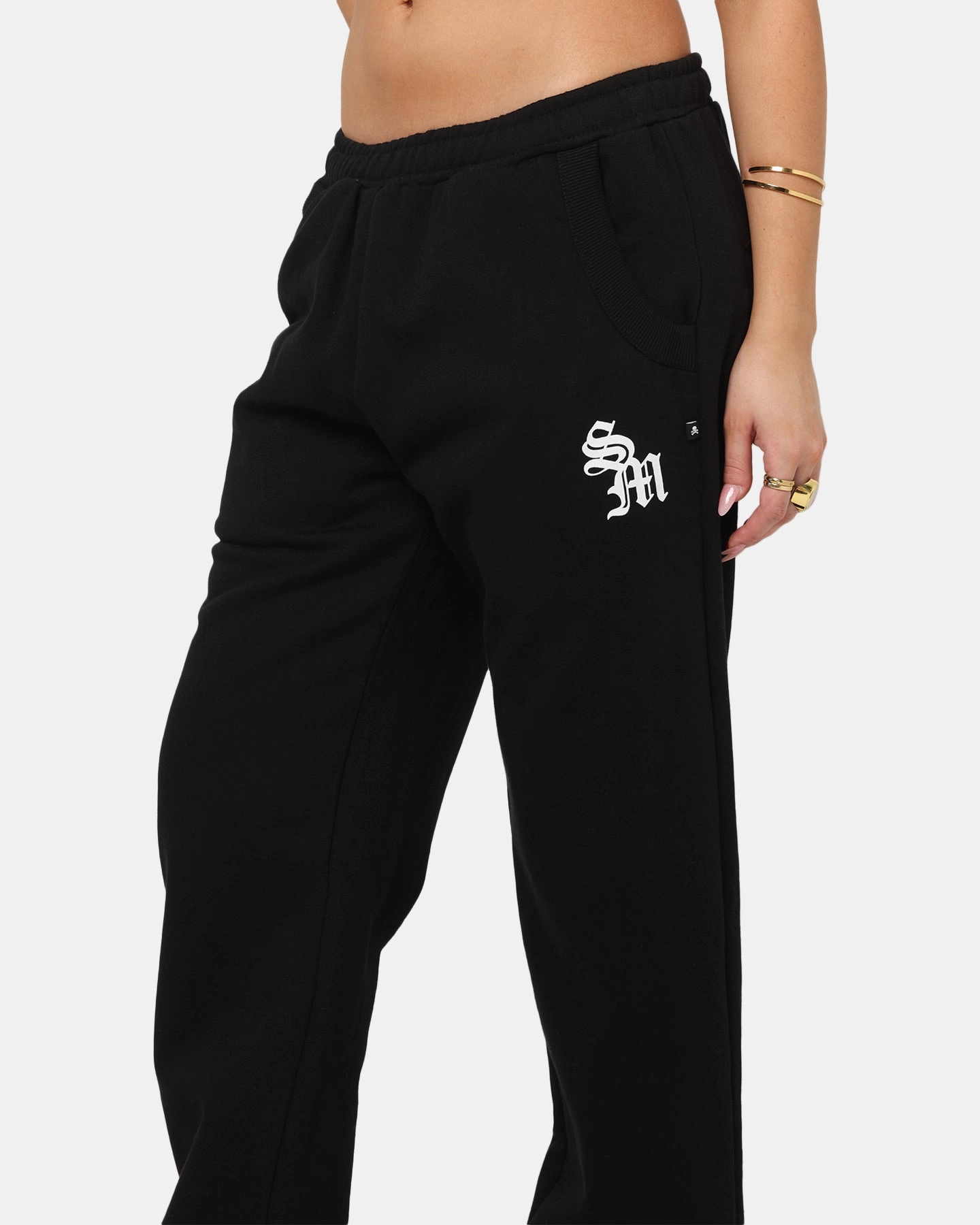 Saint Morta Monogram Pants Black Office Appropriate
