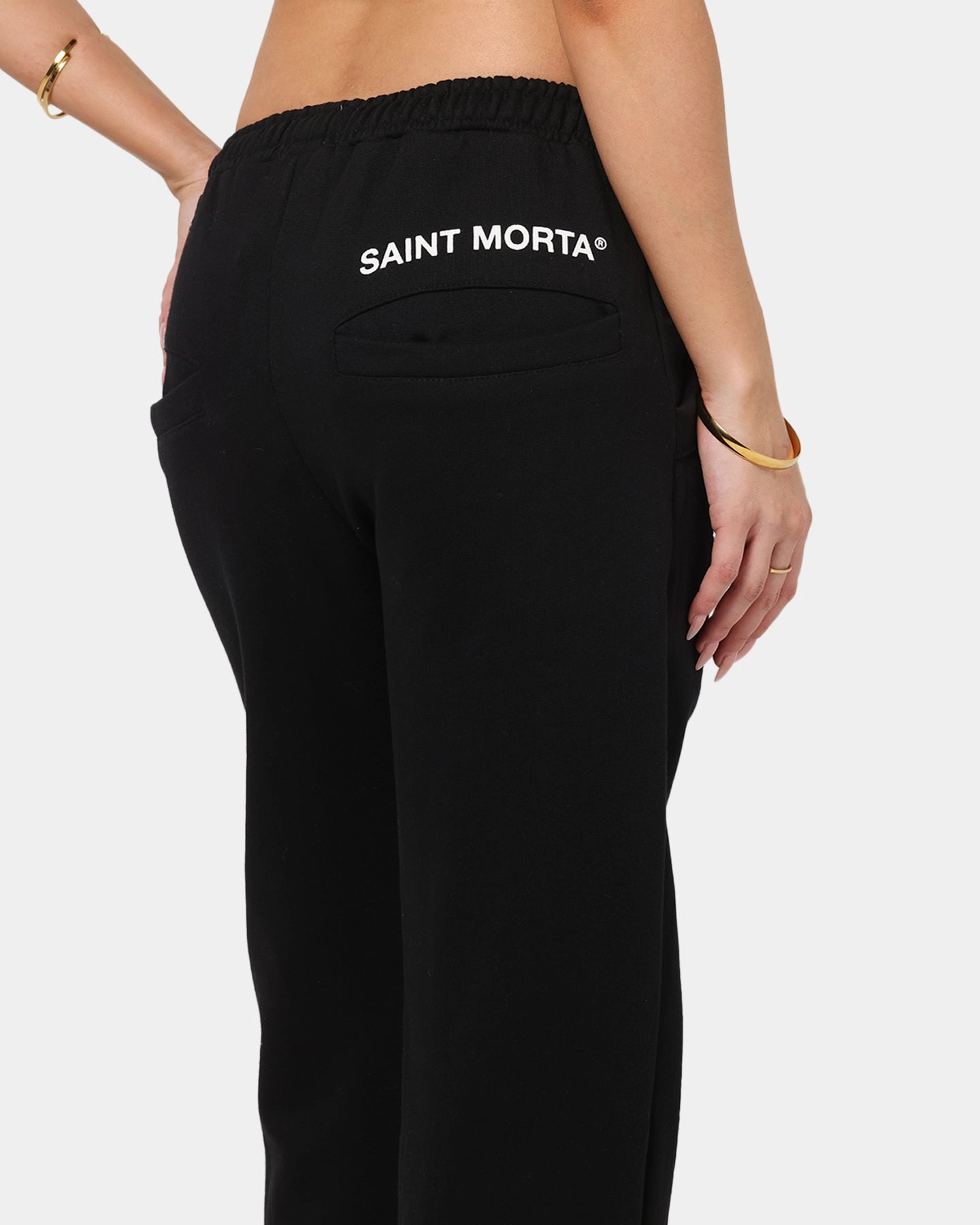 Water Repellent pilling resistant Saint Morta Monogram Pants Black
