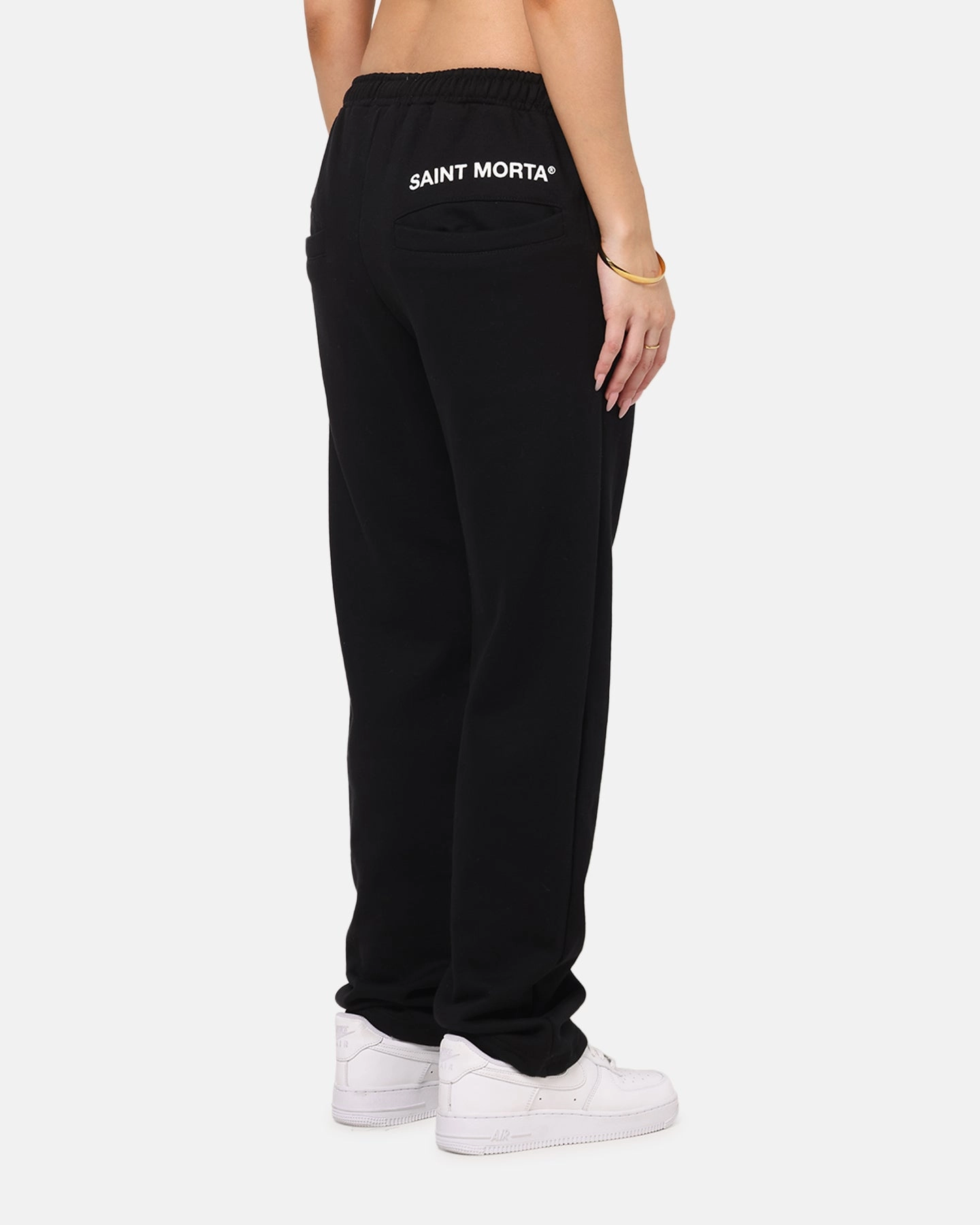 Saint Morta Monogram Pants Black Dynamic Motion