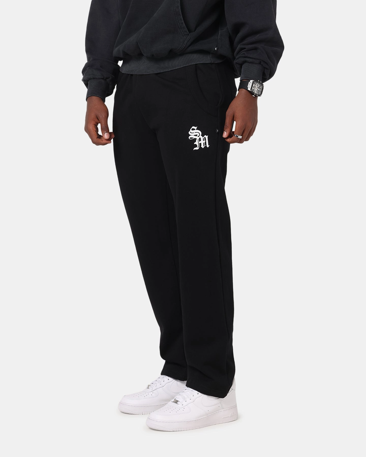 Relaxed Fit ReinforcedKnees Saint Morta Monogram Pants Black