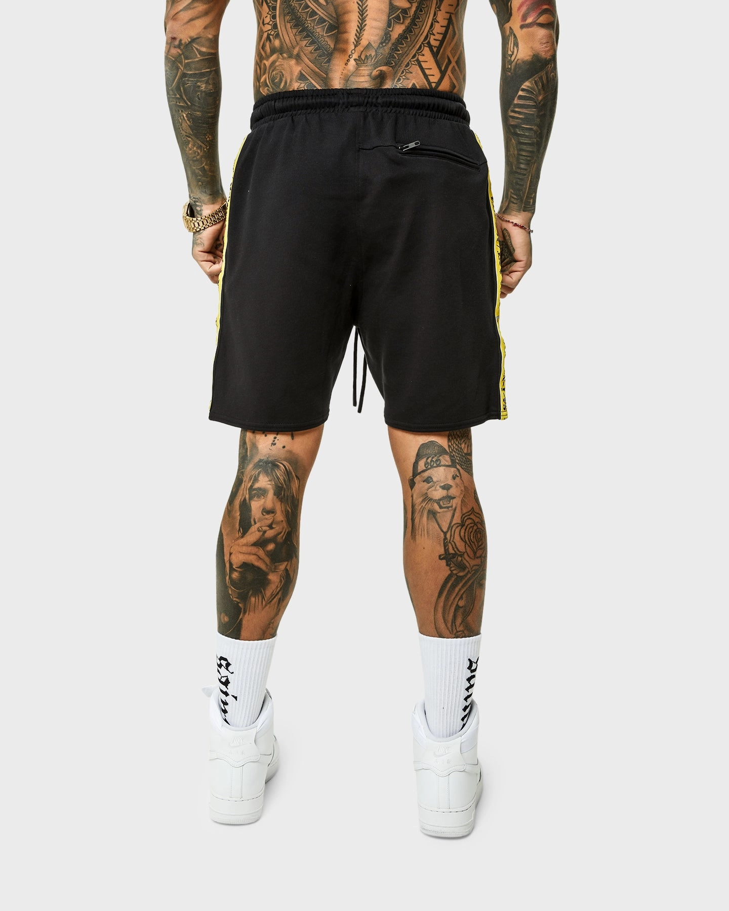 Glide On Mobility Cut Classic Cut Saint Morta Monolith Sport Track Shorts Black/Yellow
