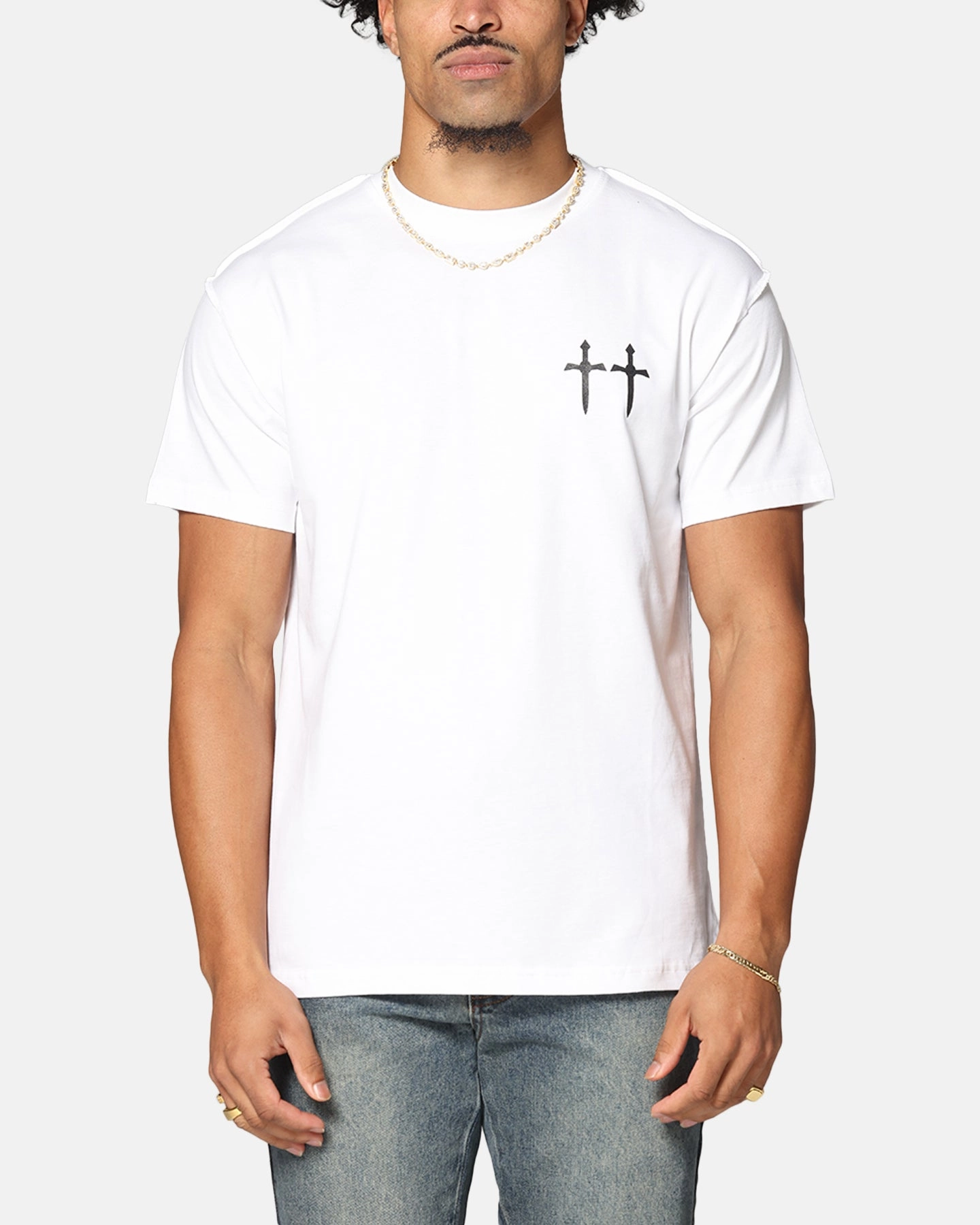 Friction Free Inner Lining Workout Saint Morta Mortal Lafayette T-Shirt White