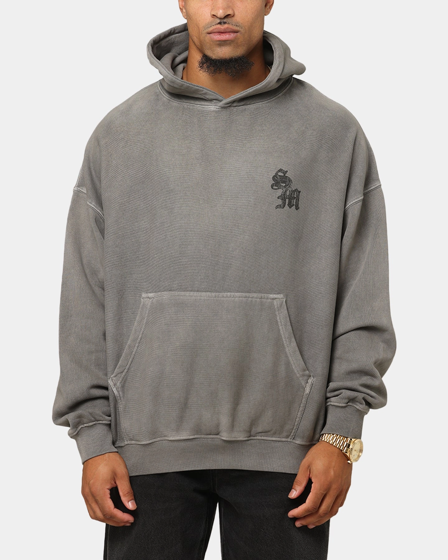 coordinating piece Saint Morta Nothing Is Forever Boxy Hoodie Washed Charcoal