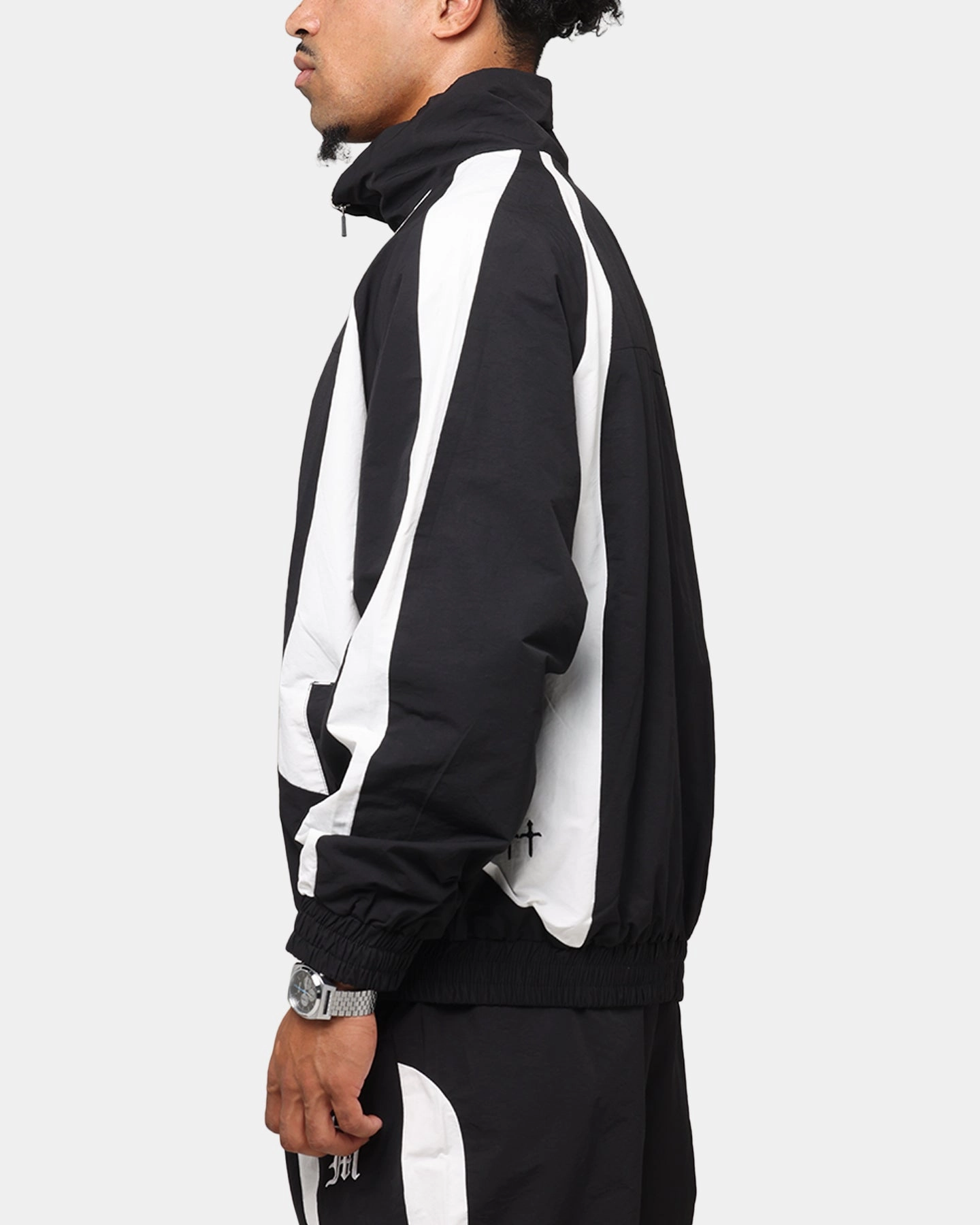 Travel Essential Softshell Outer Layer Saint Morta Oblivion Windbreaker Jacket Black/White