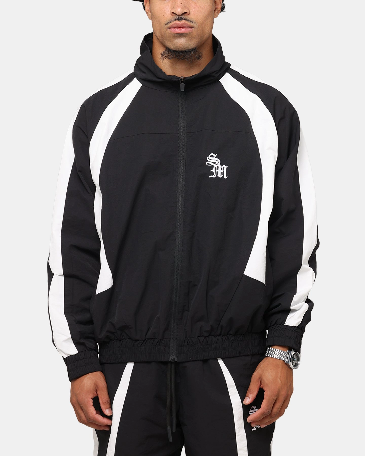 Saint Morta Oblivion Windbreaker Jacket Black/White DualZipper New Year's Eve attire