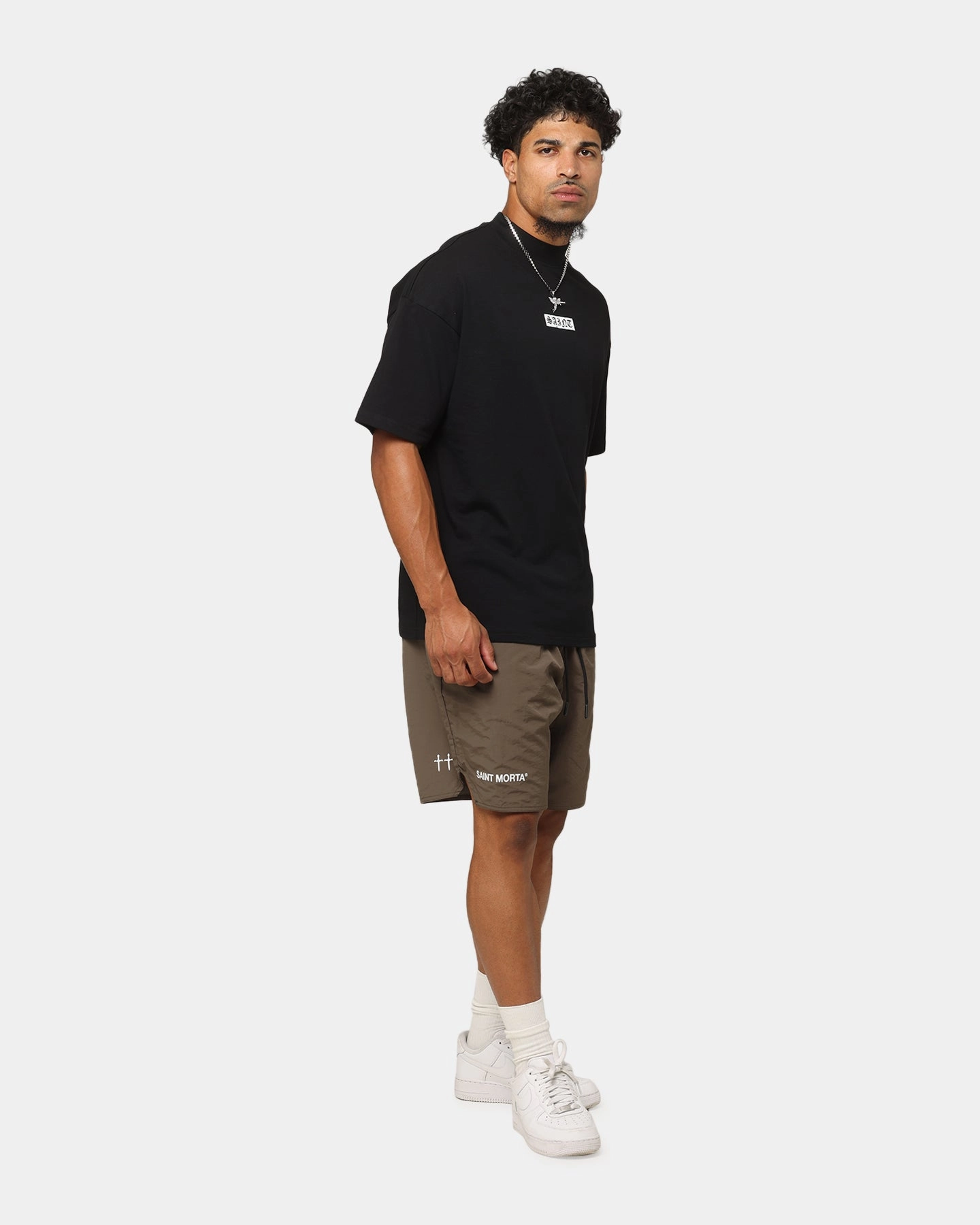 Ultra Lightweight Build Saint Morta Official Nylon Shorts Dark Brown