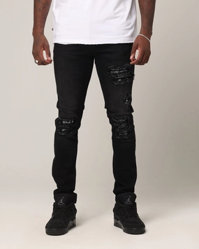 Odor Control Treatment Everyday Outfit Saint Morta Paisley Summum Jeans Black Shadow