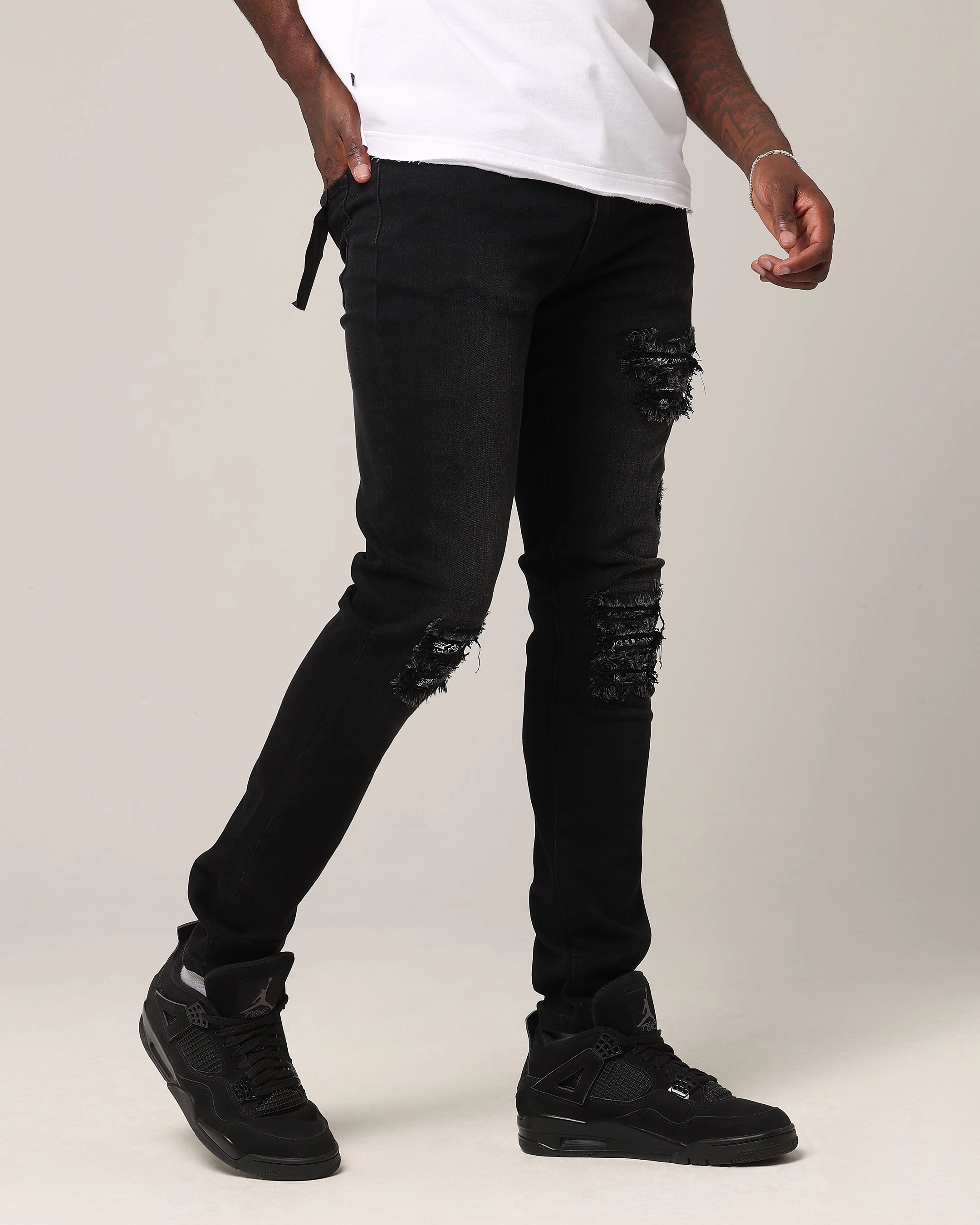 Saint Morta Paisley Summum Jeans Black Shadow Street Ready Moisture Wicking Lining