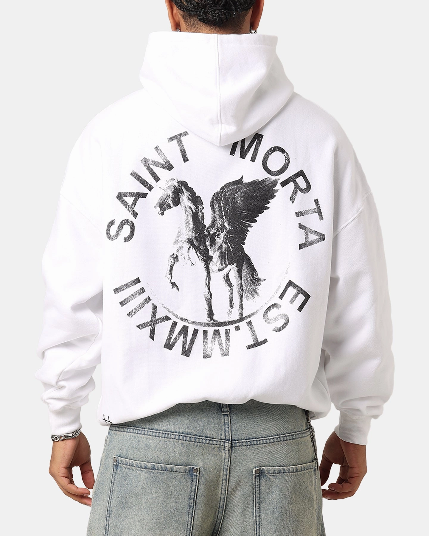 Saint Morta Pegasus Premium Hoodie White Winter Layers