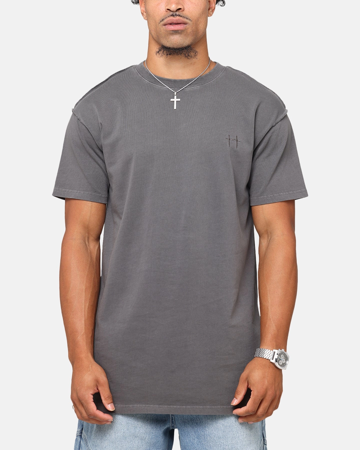 Saint Morta Pericles Lafayette T-Shirt Washed Charcoal Anti Pilling Finish Comfortable and stylish