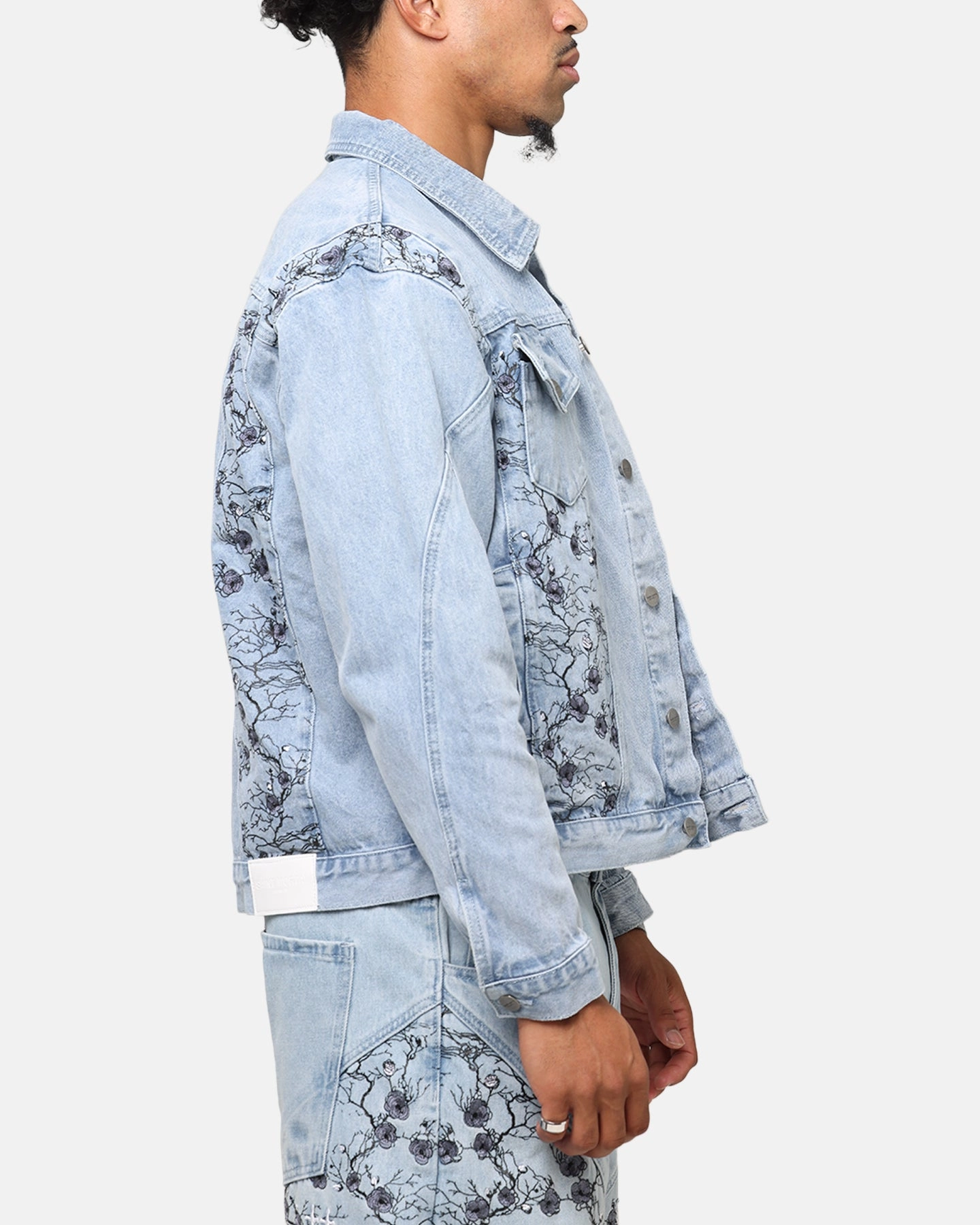 Double Layered Insulation Saint Morta Poison Ivy Panel Denim Jacket Mid Blue