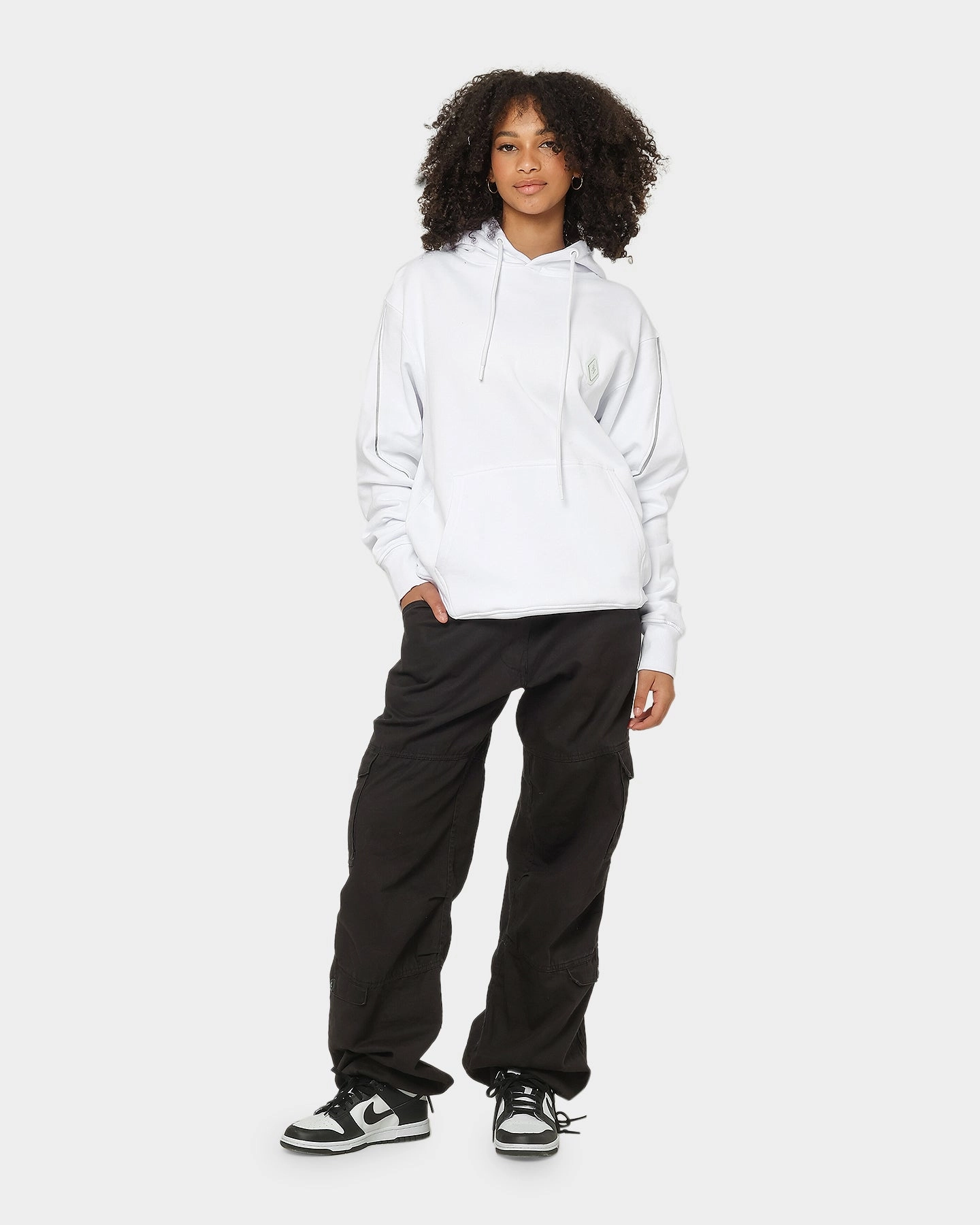 Drop Hood Style Collapsible Hood Structure Saint Morta Polaris Hoodie White/3M