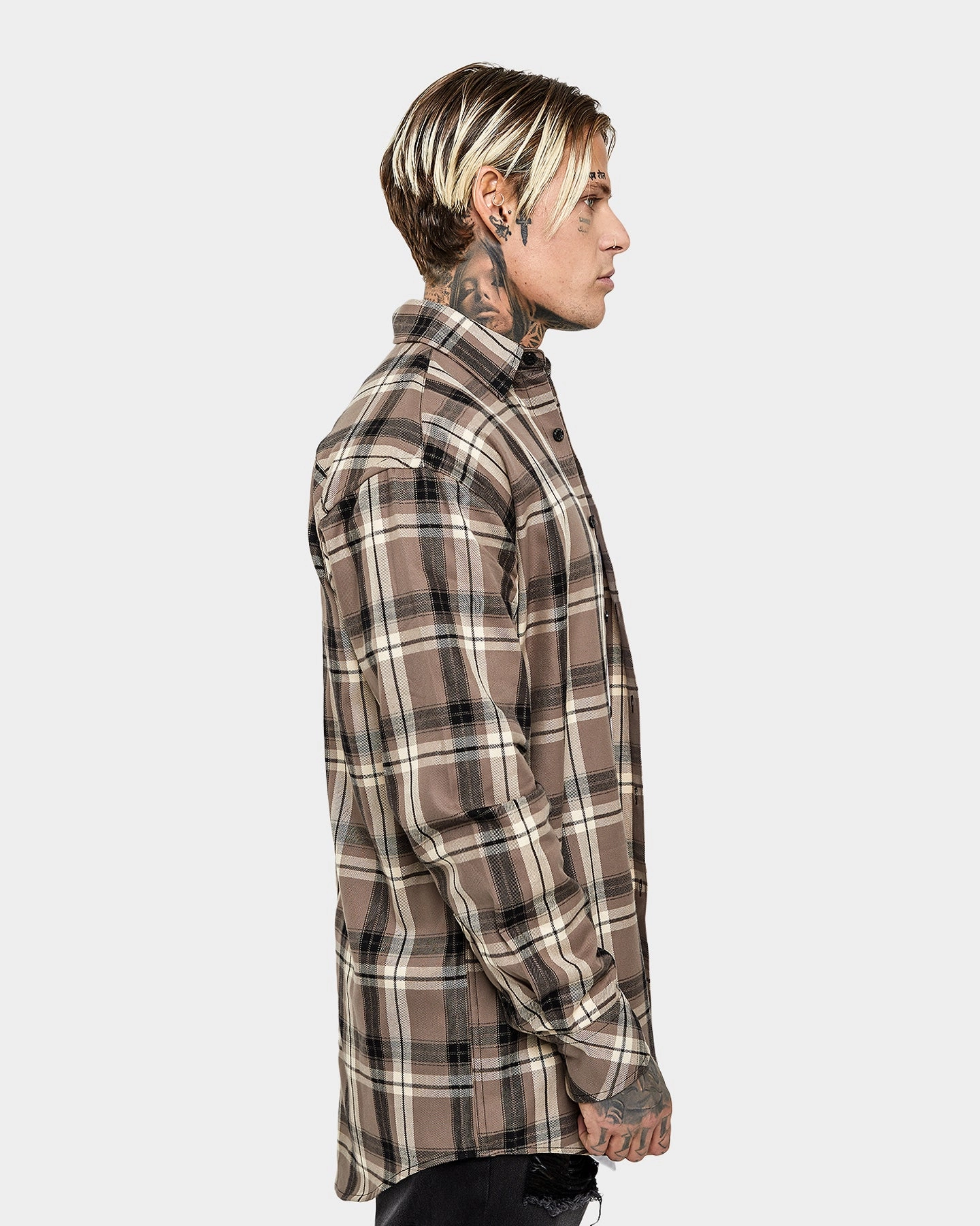 Christmas Saint Morta Prima Long Sleeve Flannel Shirt Brown
