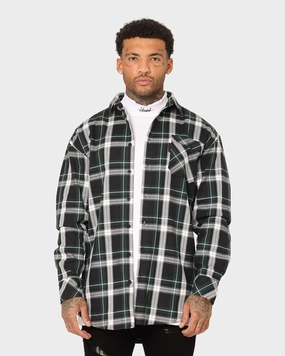 Saint Morta Prima Long Sleeve Flannel Shirt Stadium Green discounted