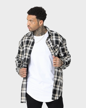 suitable for air sports Saint Morta Prima Long Sleeve Flannel Shirt Stone/Black