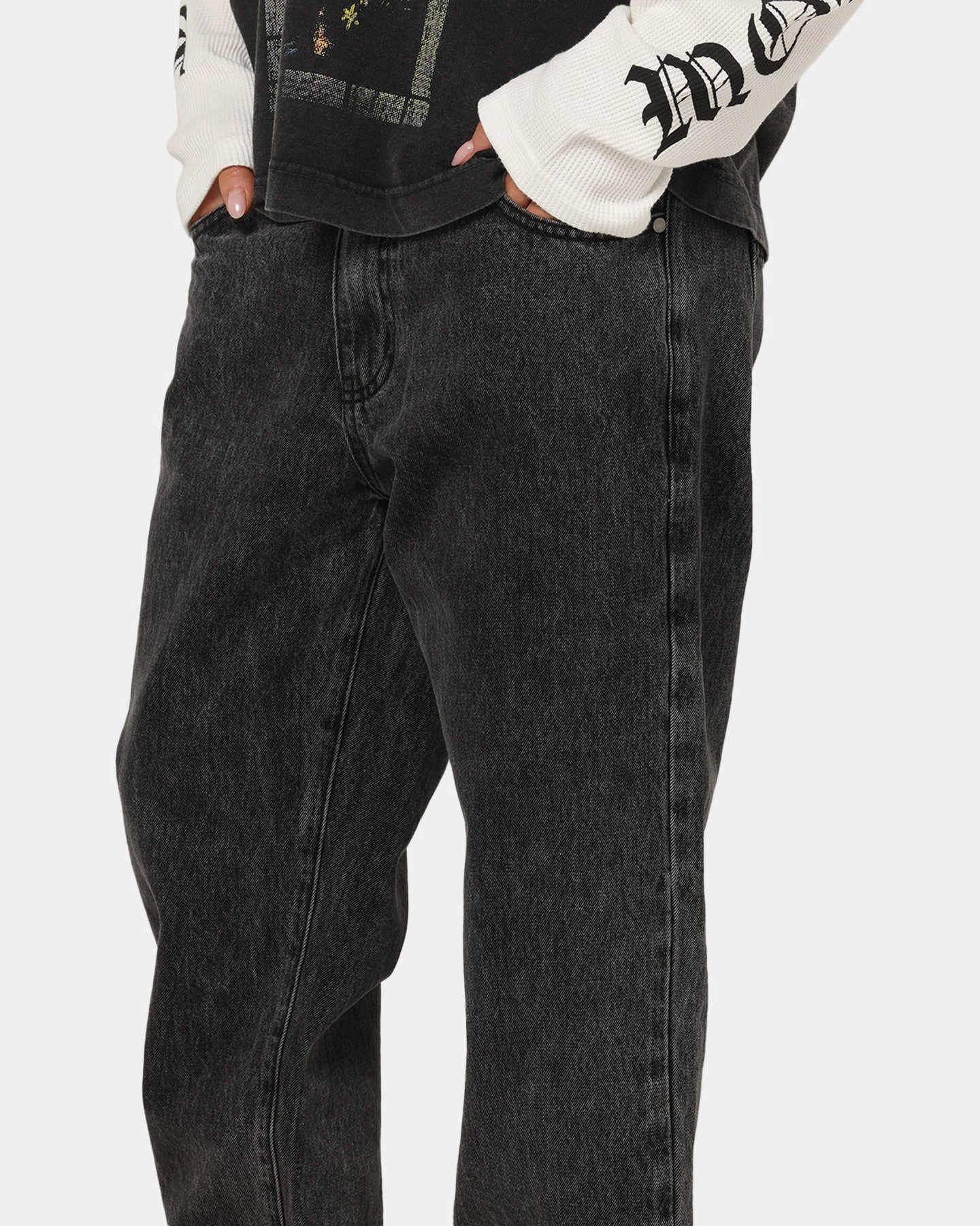 standard fit Perfect for All Saint Morta Psykhe Jeans Sulphur Grey