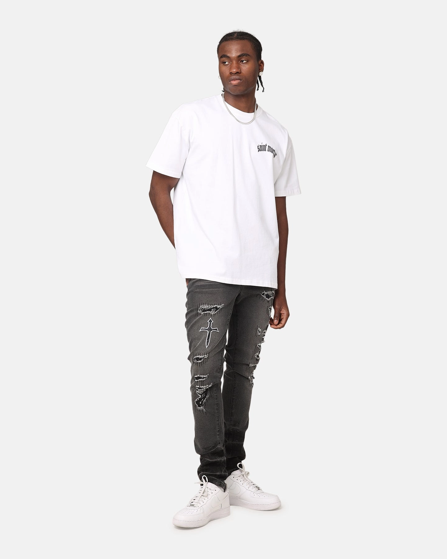 Saint Morta Rage Summum Jeans Black Shadow Luxury Student Outfit