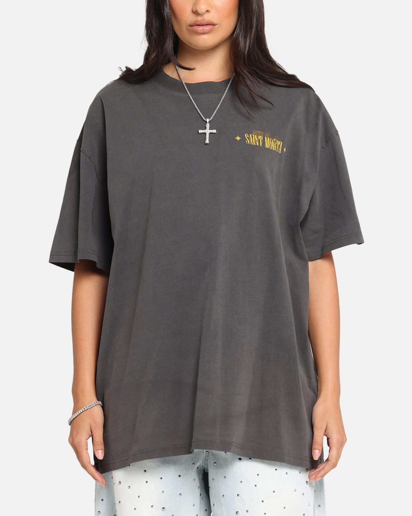 Skin Friendly Blends Saint Morta Realm Of Return Boxy T-Shirt Black Wash