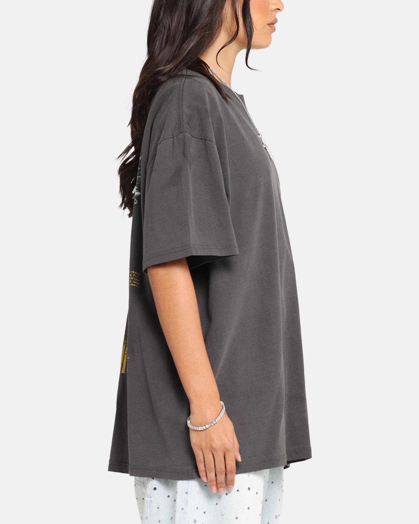 Saint Morta Realm Of Return Boxy T-Shirt Black Wash Breathable fabric